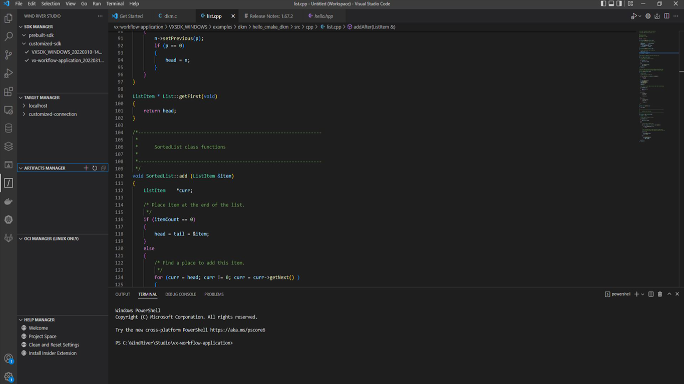 Application development with Visual Studio Code 