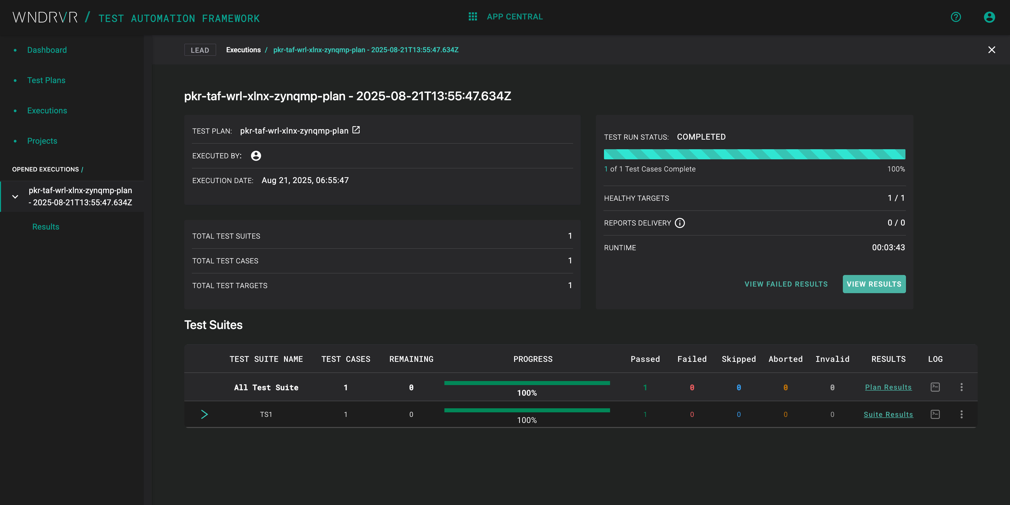 Test Automation tool screenshot