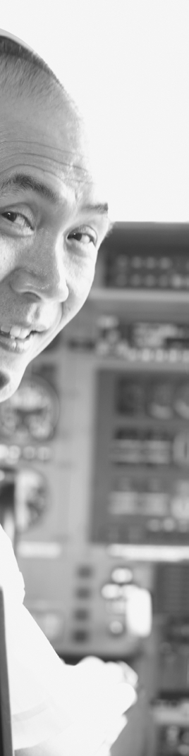 Technician smiling