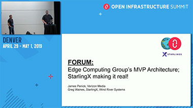 Edge Computing Groups MVP Architecture - StarlingX making it real!